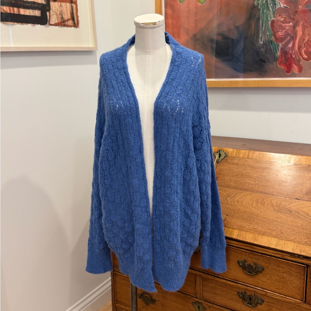 ALYSI Alpaca Cardigan - Sea
